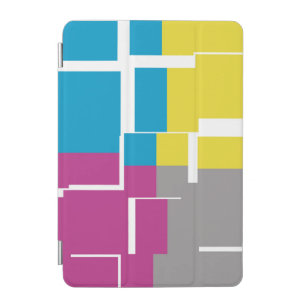 COOL Purple Blue Yellow Grey Pattern iPad Mini Cover