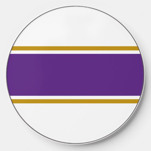 Cool Purple Brown Pinstripes White Background Wireless Charger