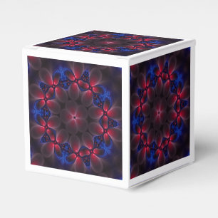 Cool Purple Digital Fractal Art Favor Boxes