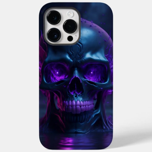 Cool purple fire skull Case_Mate iPhone 14 pro max case