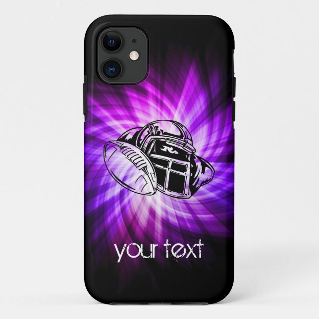 Cool Purple Football Case-Mate iPhone Case (Back)