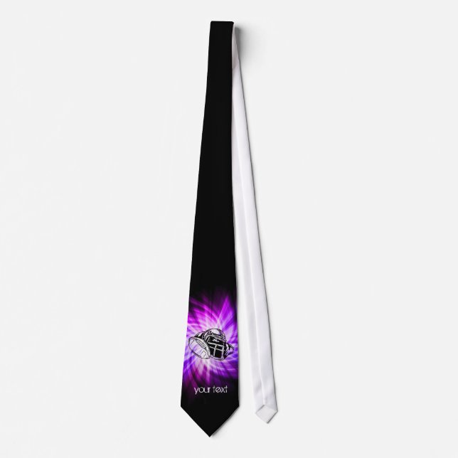 Cool Purple Football Neck Tie (Front)