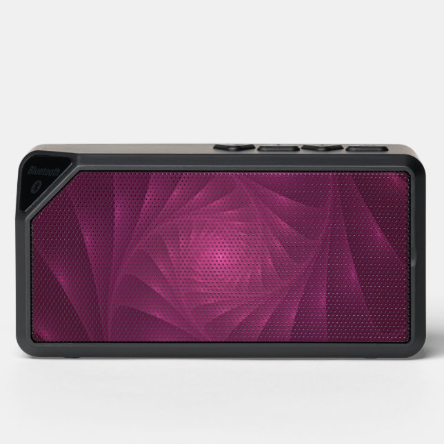 Cool Purple Fractile Spiral Leaves Speakers (Front)