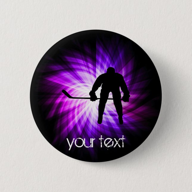 Cool Purple Hockey Button (Front)