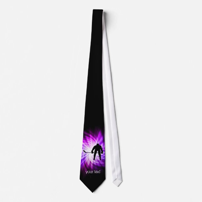 Cool Purple Hockey Neck Tie (Front)