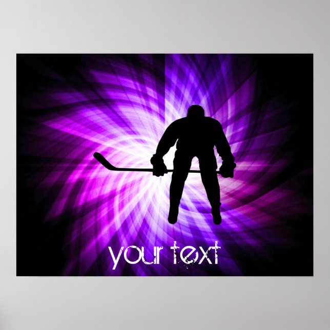 Cool Purple Hockey Poster (Front)