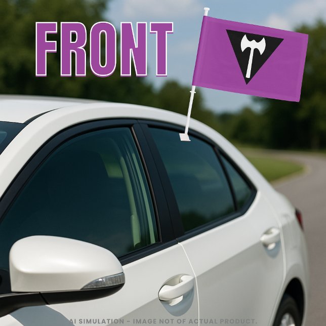 Cool Purple Lesbian Labrys Axe Pride Month LGBTQ+ Car Flag (Creator Uploaded)