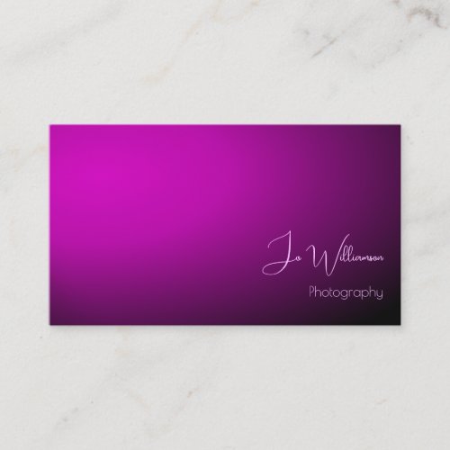 Cool Purple Neon Vaporwave Modern Photography  Business Card
