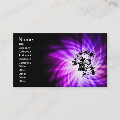 Cool Purple Paintball Business Card