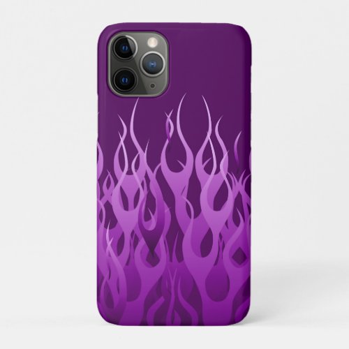 Cool Purple Racing Flames iPhone 11 Pro Case