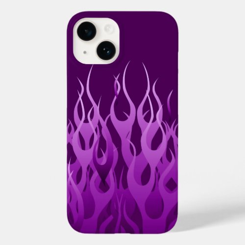 Cool Purple Racing Flames Case_Mate iPhone 14 Case