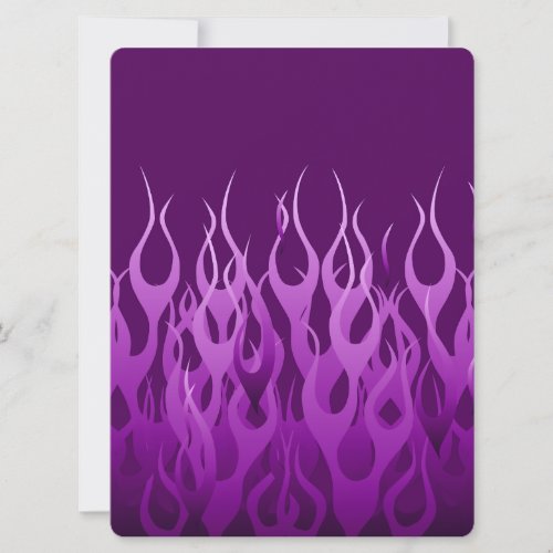 Cool Purple Racing Flames Design