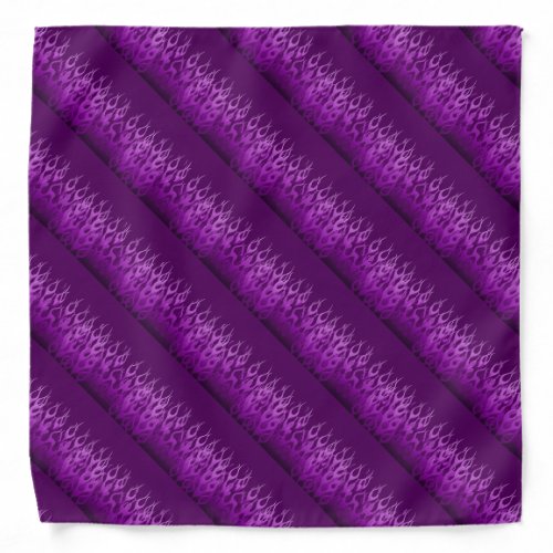 Cool Purple Racing Flames Design Bandana