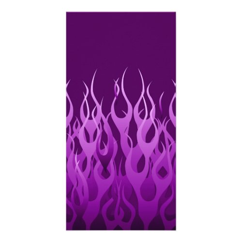 Cool Purple Racing Flames Design Card