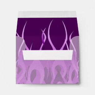 Cool Purple Racing Flames Design Envelope