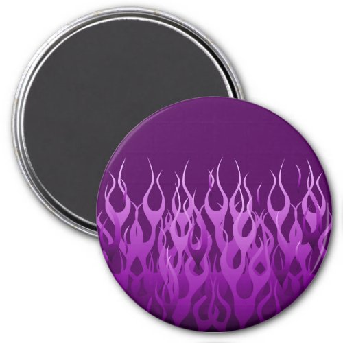 Cool Purple Racing Flames Design Magnet