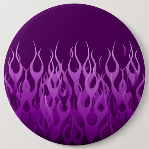 Cool Purple Racing Flames Design Pinback Button