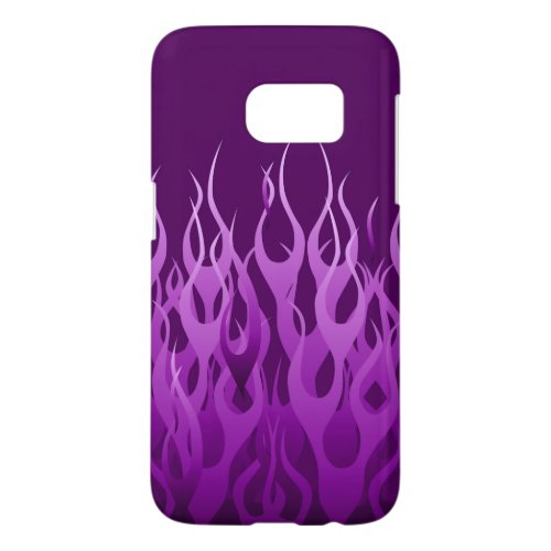 Cool Purple Racing Flames Graphic Samsung Galaxy S7 Case