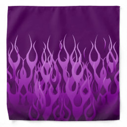 Cool Purple Racing Flames Pin Stripes Bandana