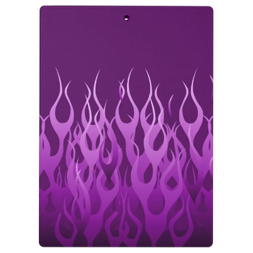 Cool Purple Racing Flames Pin Stripes Clipboard