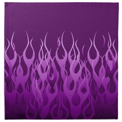 Cool Purple Racing Flames Pin Stripes Cloth Napkin