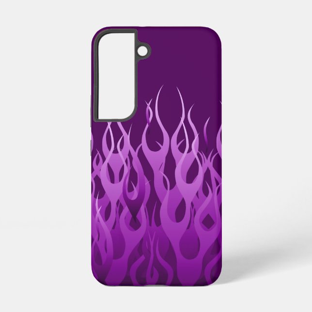 Cool Purple Racing Flames Samsung Galaxy Case (Back)