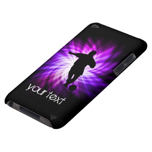 Cool Purple Soccer iPod Touch Case-Mate Case (Bottom)