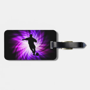 Cool Purple Soccer Luggage Tag