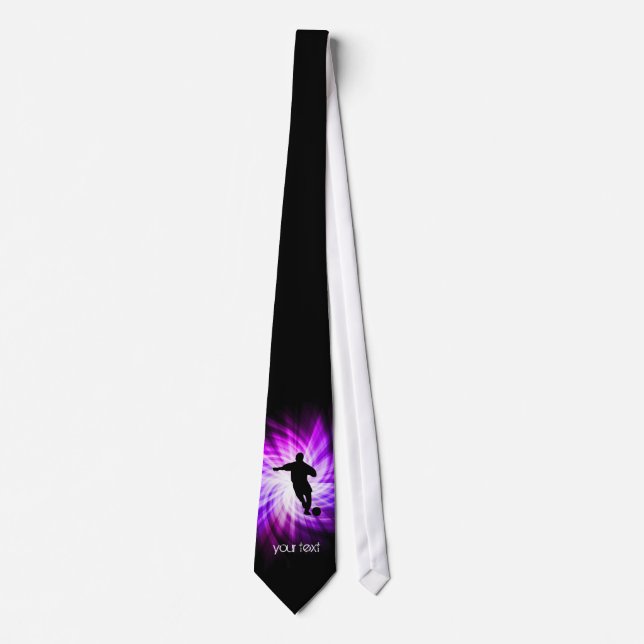 Cool Purple Soccer Neck Tie (Front)