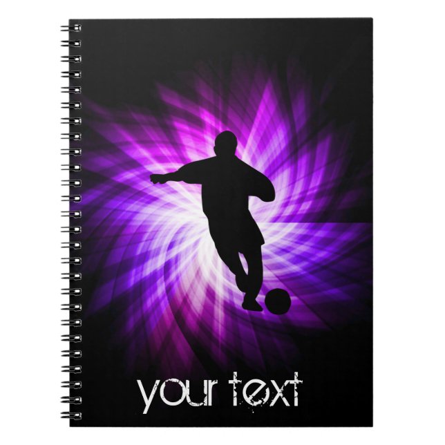 Cool Purple Soccer Notebook (Front)