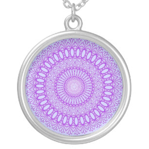 Cool Purple Spiral Art Necklace