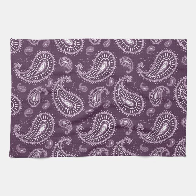 cool purple vintage pattern towel (Horizontal)