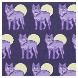 Cool Purple Wolf Fabric