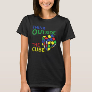 Cool Puzzle Problem Solving Colorful Cube for Ner T-Shirt