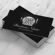 Cool Qr Code Catering/restaurant Business Card at Zazzle