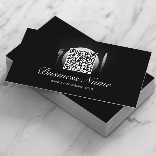 Cool QR Code CateringRestaurant Business Card