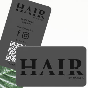 Cool QR Code Hairstylist Cosmetology Professional Business Card