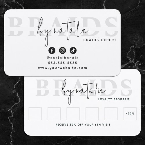Cool QR Code Hairstylist Cosmetology Professional Loyalty Card