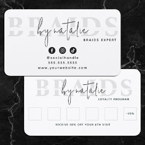 Cool QR Code Hairstylist Cosmetology Professional Loyalty Card