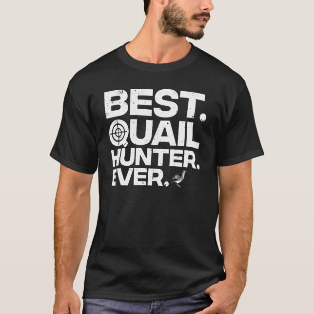 Cool Quail Hunting Men Women Upland Hunting Bird H T-Shirt (Front)