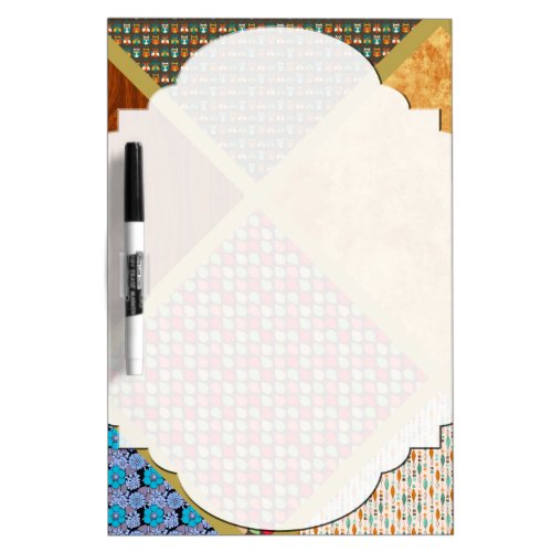 Cool Quilt Inspired Fun Country Pattern Dry_Erase Board