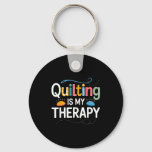 Cool Quilting Art For Men Women Sewing Quilt Lover Keychain