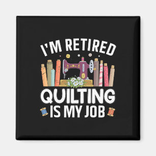 Cool Quilting Art For Women Mom Grandma Stitch Sew Magnet