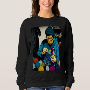 Cool Quilting Dad Pop Crocheter Dad  2 Sweatshirt