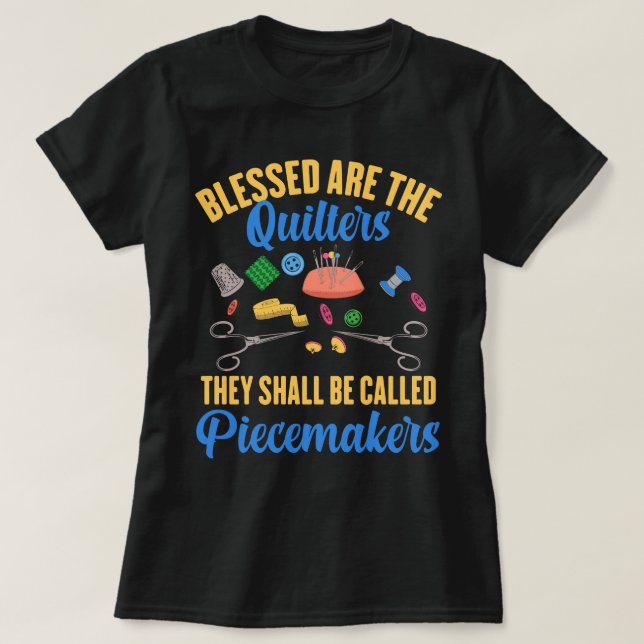 Cool Quilting Design For Women Grandma Quilt Sewin T-Shirt (Design Front)