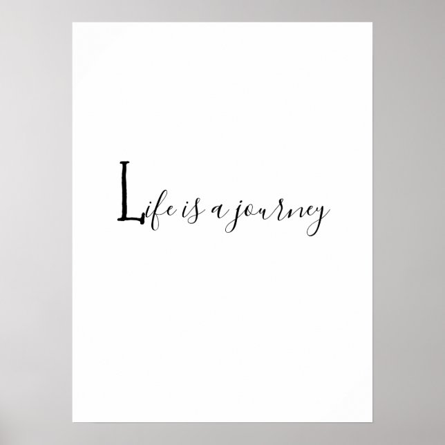 Cool Quote LIFE IS A JOURNEY Print Art (Front)