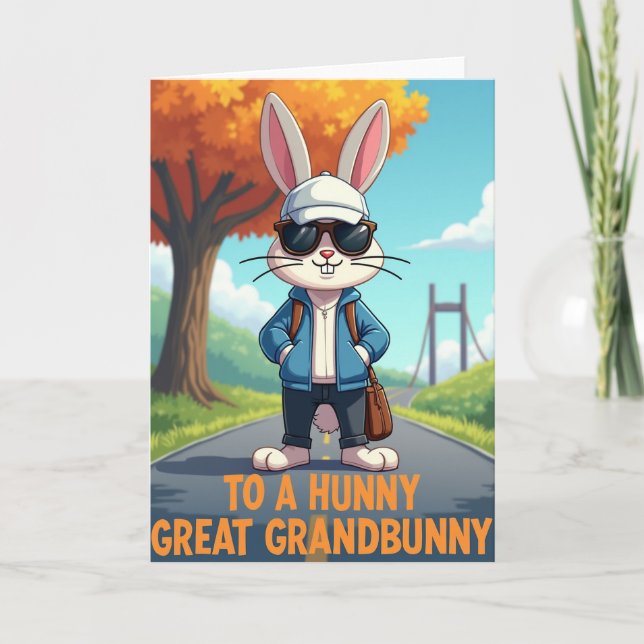 Cool Rabbit Adventure Road Trip Card (Front)