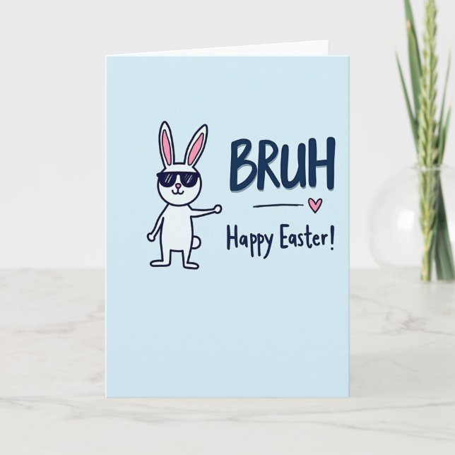 Cool Rabbit Easter Card (Front)
