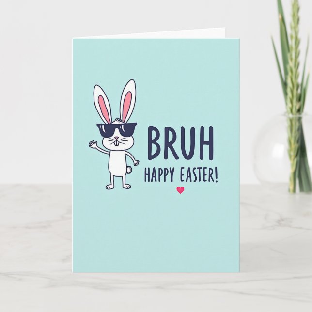 Cool Rabbit Easter Celebration Card (Front)