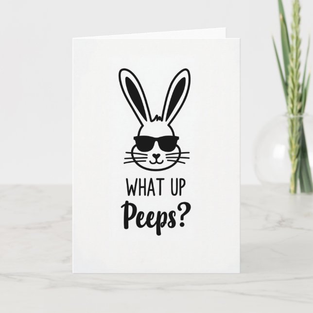 Cool Rabbit Hello Friend Card (Front)